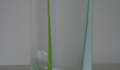 Váza brus mat křišťál + zelená, č. 0152,23x15x8.jpg